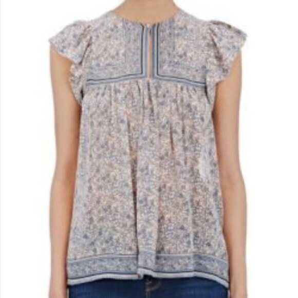 Ulla Johnson Two Piece Matching Set Floral Soleil Top Colette Skirt Silk Size S - Picture 2 of 16